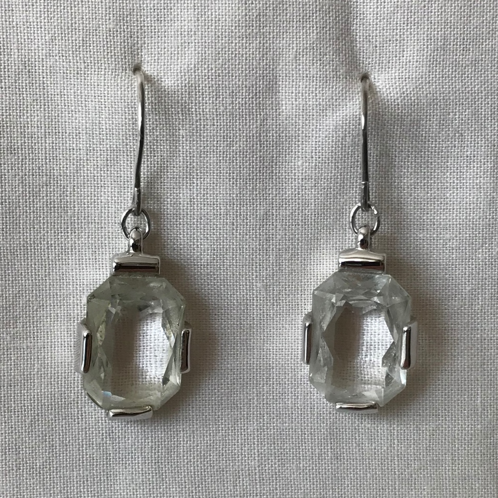 Large Swarovski Octagon Cut Crystal Stud Earrings